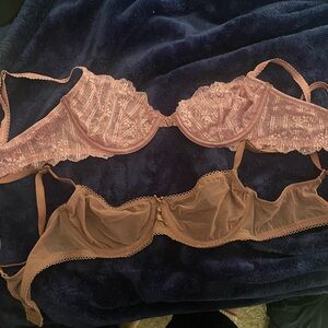 Elegant Lace Women's Bra Set - Pink